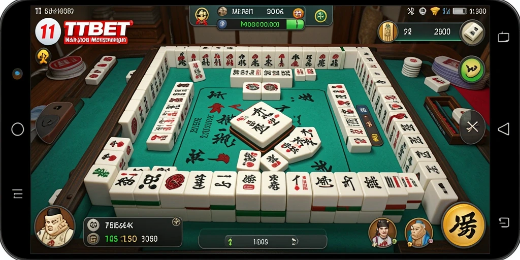 Tampilan gameplay Mahjong yang menantang dan menarik.