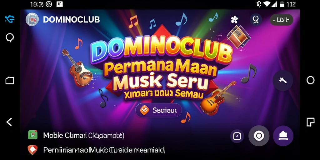 Tampilan screenshot DOMINOCLUB yang menunjukkan aksi seru dalam gameplay musik.