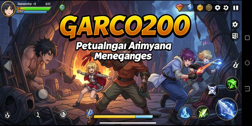 Screenshot dari gameplay <strong>GARCO200</strong> yang menunjukkan pertarungan seru antara karakter Anime.