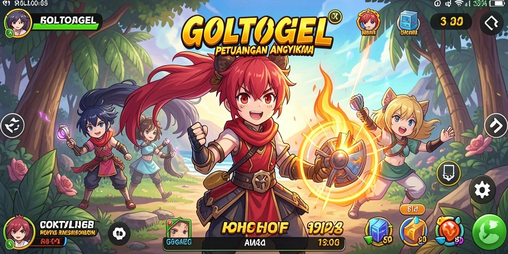 Screenshot dari gameplay GOLTOGEL dengan karakter anime yang beraksi.