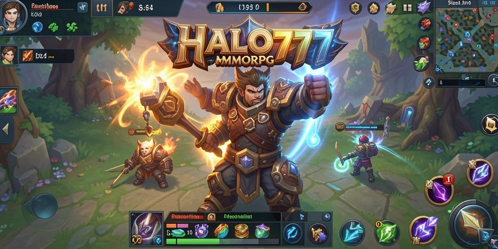 Screenshot utama HALO777 menunjukkan aksi seru dalam pertarungan MMORPG.