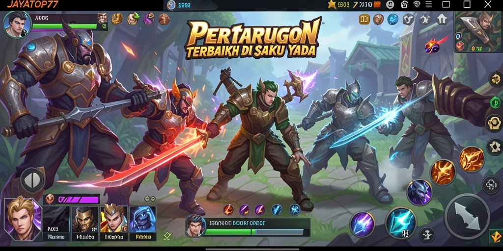 Gameplay JAYATOP77 menampilkan pertarungan tim yang seru dan strategi mendalam.