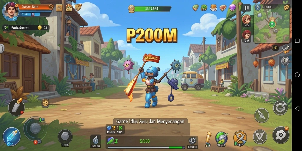 Tampilan gameplay P200M yang menarik dan mengasyikkan.