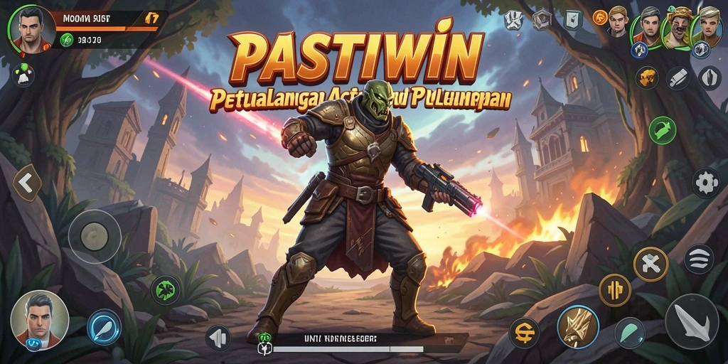 Tampilan gameplay mendebarkan PASTIWIN dengan aksi seru.